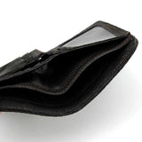 Yellow Stitch Soft Leather Wallet Men Teen Fashion Purse