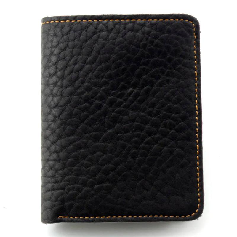 Yellow Stitch Soft Leather Wallet Men Teen Fashion Purse