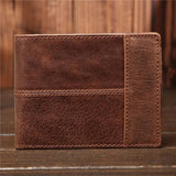 Men's Retro Leather Wallet Slim Cash Card Coin Purse