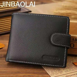 Men Wallet PU Leather Clutch Short Money Clip Male Purse