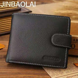 Men Wallet PU Leather Clutch Short Money Clip Male Purse