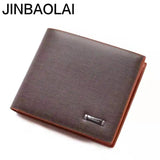 Men Wallet PU Leather Clutch Short Money Clip Male Purse
