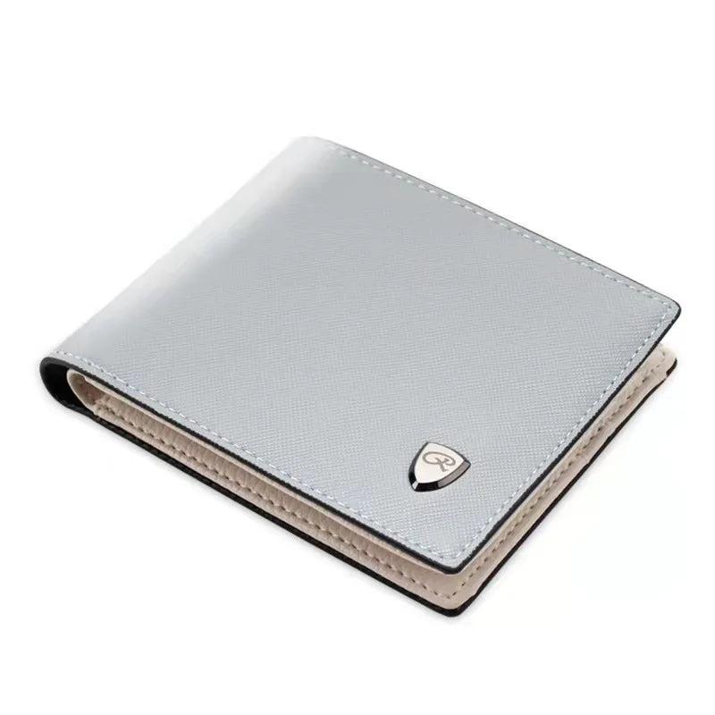 Men Wallet PU Leather Clutch Short Money Clip Male Purse