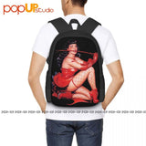 Betty Page Whip Fetish Film Backpack Large Capacity