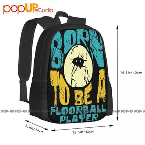 Floorball Player Backpack Large Capacity 3D School Sport Bag