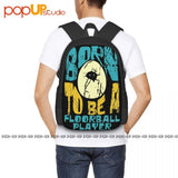 Floorball Player Backpack Large Capacity 3D School Sport Bag