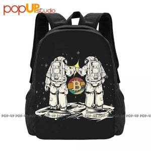 Bitcoin Hodl Cryptocurrency Backpack Large Capacity Gym Art Print Storage Bag