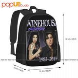 Amy Winehouse Backpack Large Capacity Print Style Shopping Bag