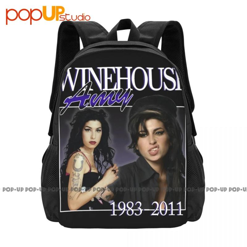 Amy Winehouse Backpack Large Capacity Print Style Shopping Bag