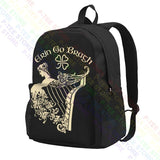 Irish Harp Eire St. Patricks Large Capacity Backpack