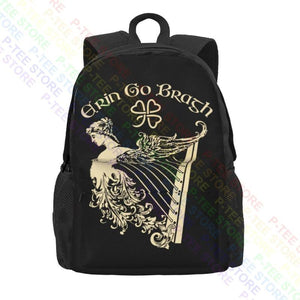 Irish Harp Eire St. Patricks Large Capacity Backpack