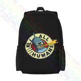 Kill All Humans Bender Robot Beer Movie Tv Poster Art Uk Large Capacity Backpack