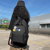 Nylon Waterproof Backpack Men Travel Backbag College Students Shoulder Bag