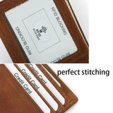Leather Bifold Travel Slim Wallet for Men with RFID Blocking