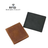 Leather Bifold Travel Slim Wallet for Men with RFID Blocking