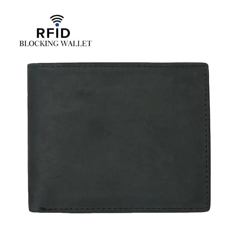 Leather Bifold Travel Slim Wallet for Men with RFID Blocking
