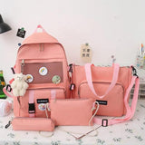 Canvas Student School Bag Multi-pocket Laptop Backpack