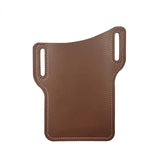 Men Leather Vertical Pockets Outdoor Phone Bag