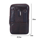 Men Leather Waist Bag Brown Shoulder Bags