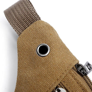 Men's Outdoor Sports Bag Canvas Waist Bag Crossbody Male Banana Bag
