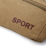 Men's Outdoor Sports Bag Canvas Waist Bag Crossbody Male Banana Bag