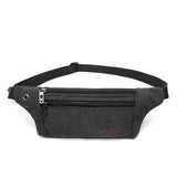 Men's Outdoor Sports Bag Canvas Waist Bag Crossbody Male Banana Bag