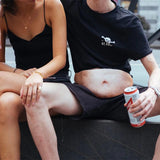 3D Woman Belly Pockets Belt Bag PU Men Beer Belly Waist Bag