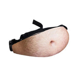 3D Woman Belly Pockets Belt Bag PU Men Beer Belly Waist Bag
