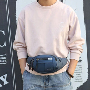 Men Waist Bag Oxford Cloth Waterproof Chest Bag Multi-layer Bag