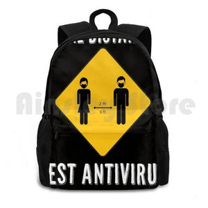 Funny Social Distancing Hiking Backpack Waterproof