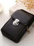 Men's Retro Casual Belt Bag Geometric Waist Packs Chest Phone Pouch