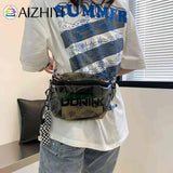 Clear PVC Fanny Pack with Letter Print Pendant
