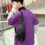 Men's Chest Bag Cross Border Fashionable Zip Male Shoulder Messenger Crossbody B