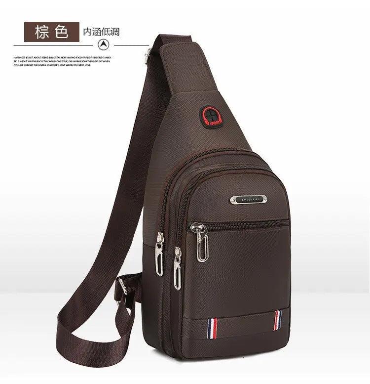 Men's Chest Bag Cross Border Fashionable Zip Male Shoulder Messenger Crossbody B