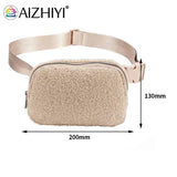 Plush Fanny Pack Bum Bag Zipper Hip Shoulder Bags
