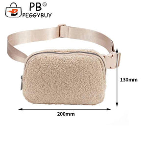 Plush Hip Shoulder Bags Small Crossbody Chest Bags Unisex