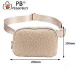 Plush Hip Shoulder Bags Small Crossbody Chest Bags Unisex
