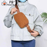 Plush Hip Shoulder Bags Small Crossbody Chest Bags Unisex