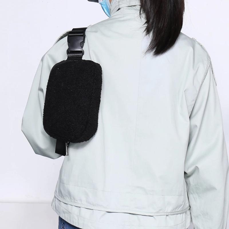 Plush Hip Shoulder Bags Small Crossbody Chest Bags Unisex