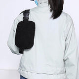 Plush Hip Shoulder Bags Small Crossbody Chest Bags Unisex