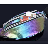 Unisex Holographic Waist Fanny Pack Crossbody Handbag