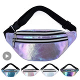 Unisex Holographic Waist Fanny Pack Crossbody Handbag