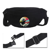 Anime Wave Pattern Unisex Shoulder Bag Multifunctional Outdoor Chest Bag