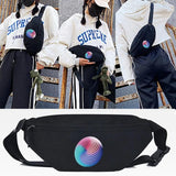 2D Space Print Waist Bag Unisex Chest Pack Large Capacity Cross Shoulder Bag