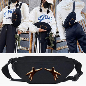 2D Space Print Waist Bag Unisex Chest Pack Large Capacity Cross Shoulder Bag