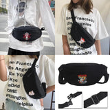 Japanese Anime Print Unisex Shoulder Bag Fitness Waist Chest Messenger Bag