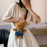 Plush Mini Doll Messenger Backpack Soft Toy Baby Girl Bag