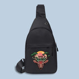 Canvas Sport Waterproof Chest Bag Japan Print Banana Bag