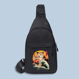 Japan Cat Print Fanny Banana Bag for Men Chest Pack