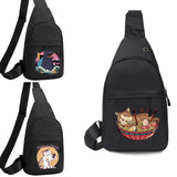Japan Cat Print Fanny Banana Bag for Men Chest Pack